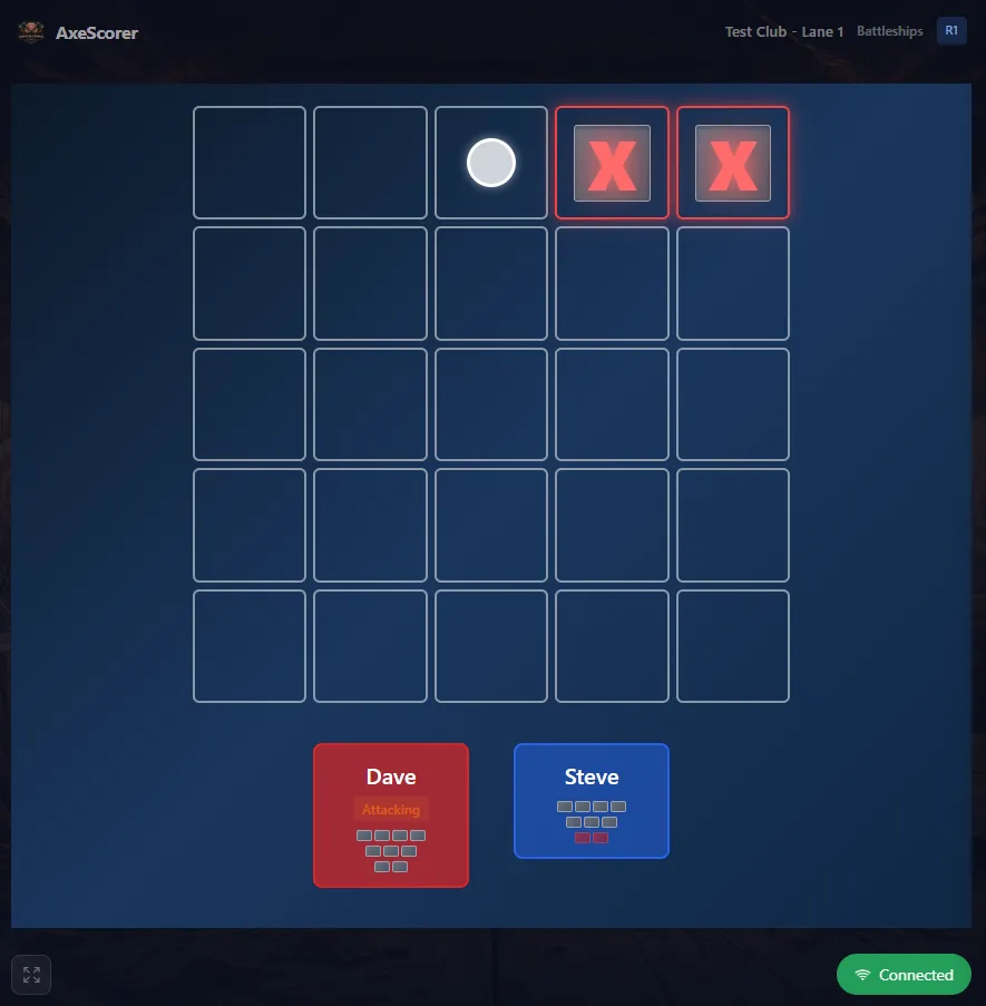 Battleships - Projected Board Display