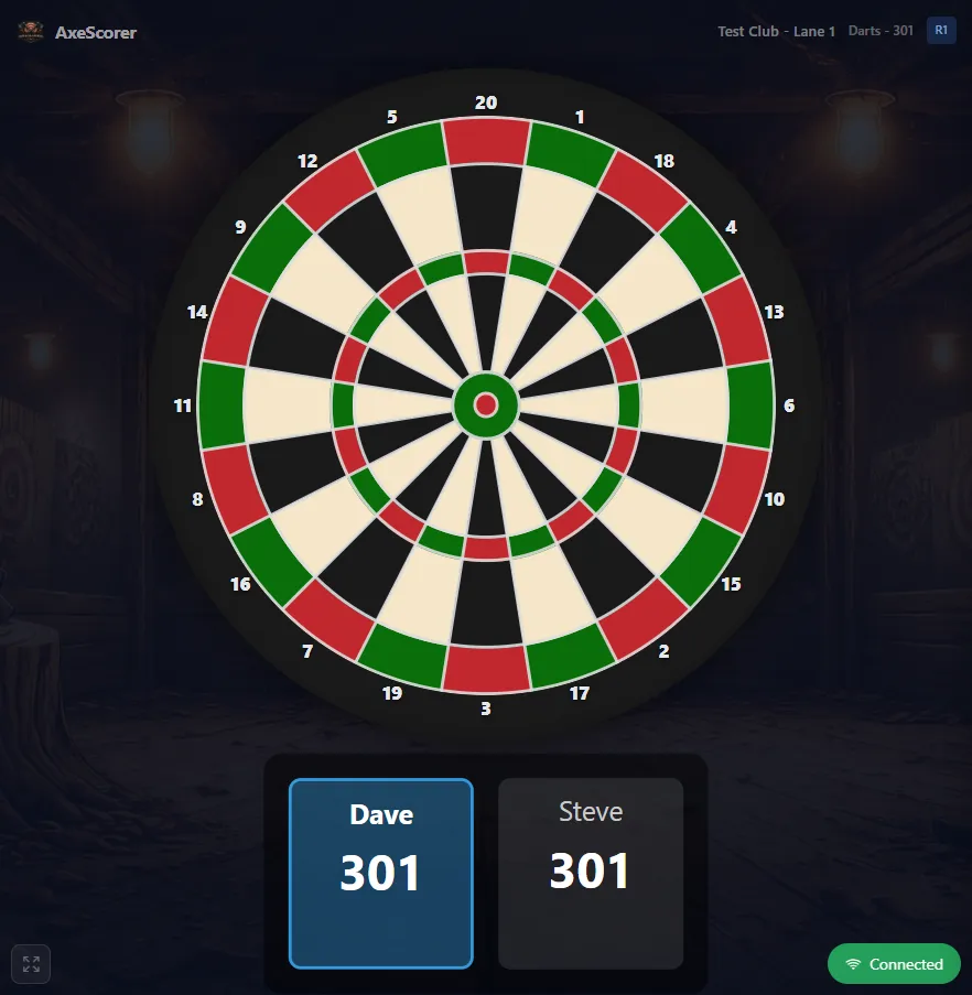 Darts - Projected Board Display
