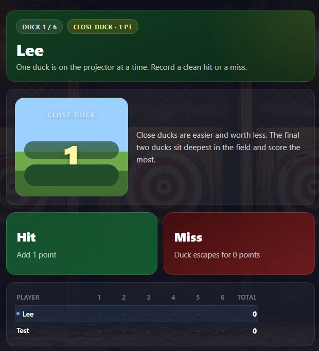 Duxe! - Touch Scoring Interface