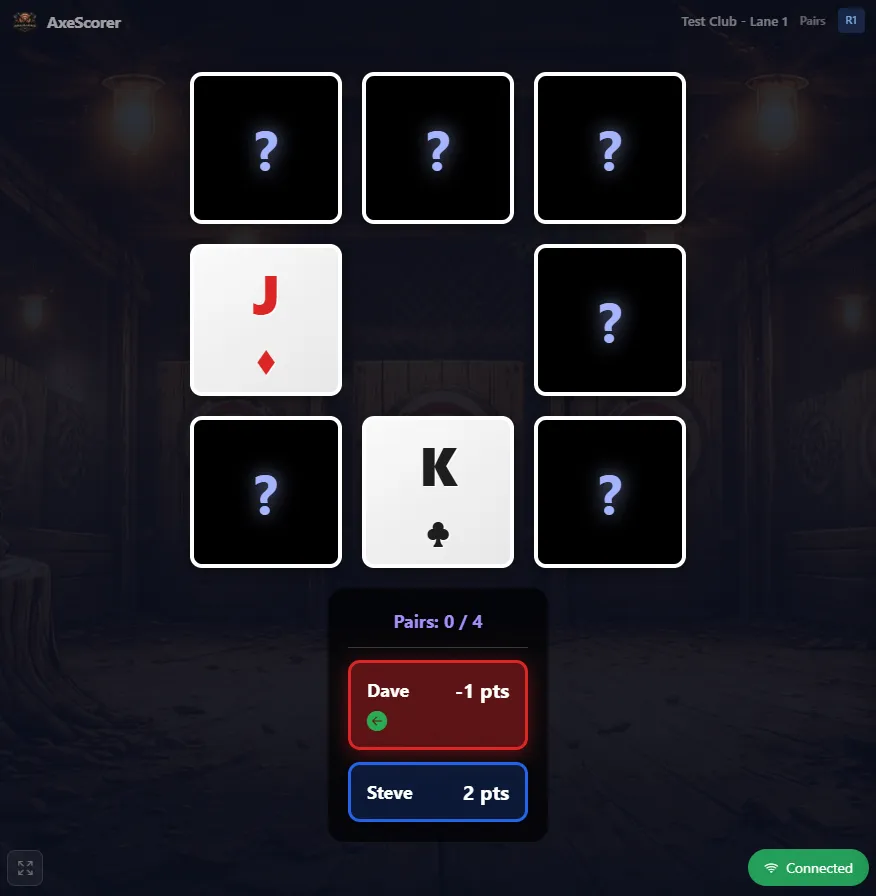 Pairs - Projected Board Display