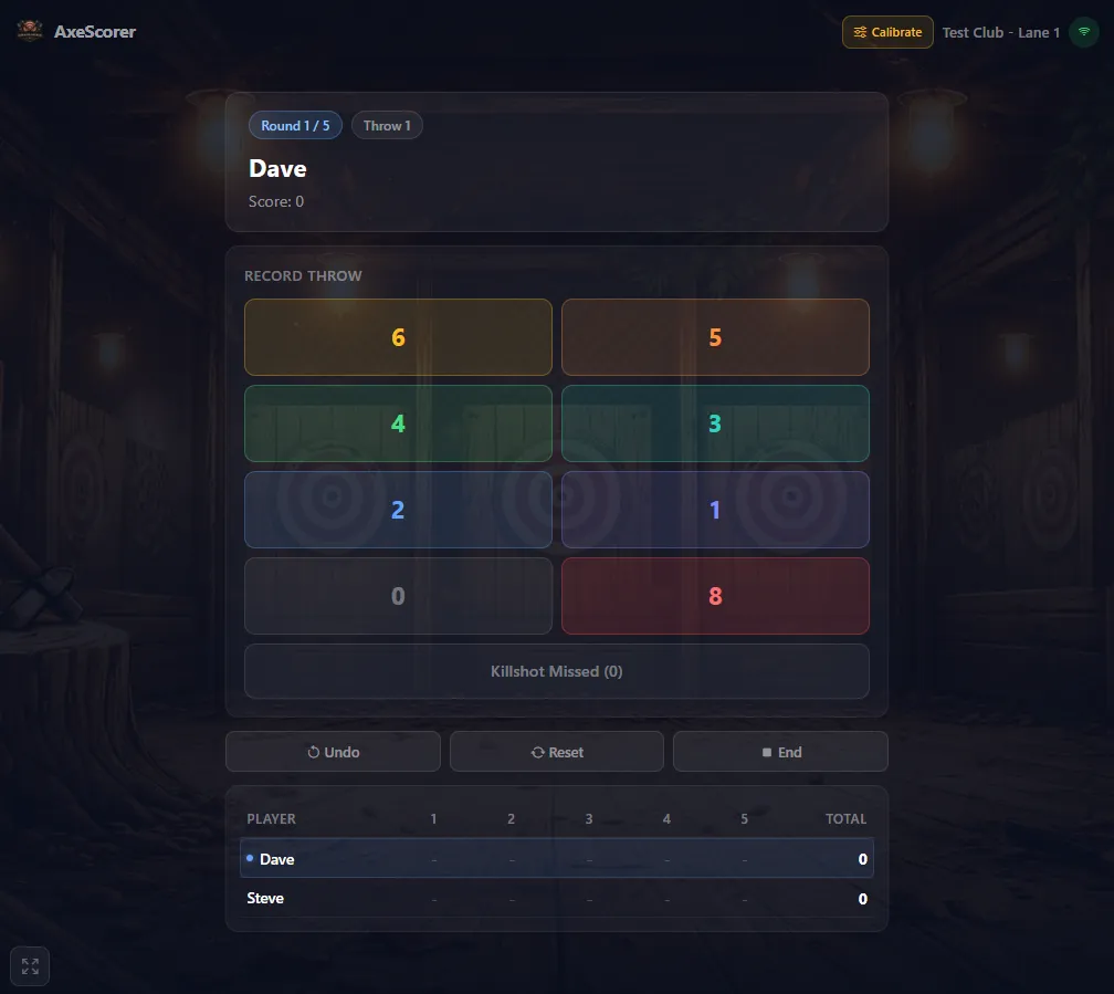 WATL Standard - Touch Scoring Interface
