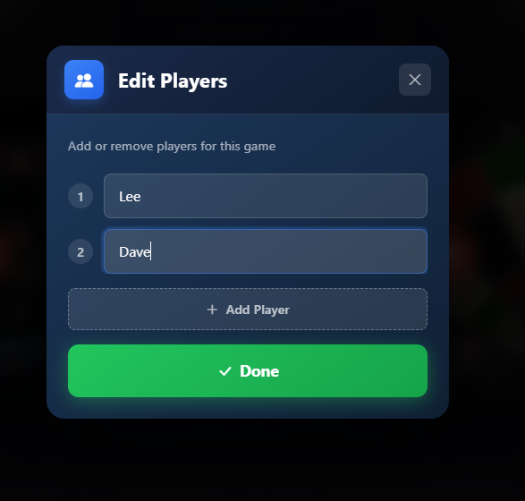Adding players to a game session