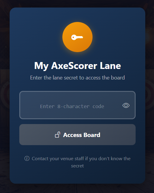 Enter lane secret to connect